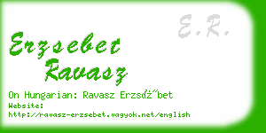 erzsebet ravasz business card